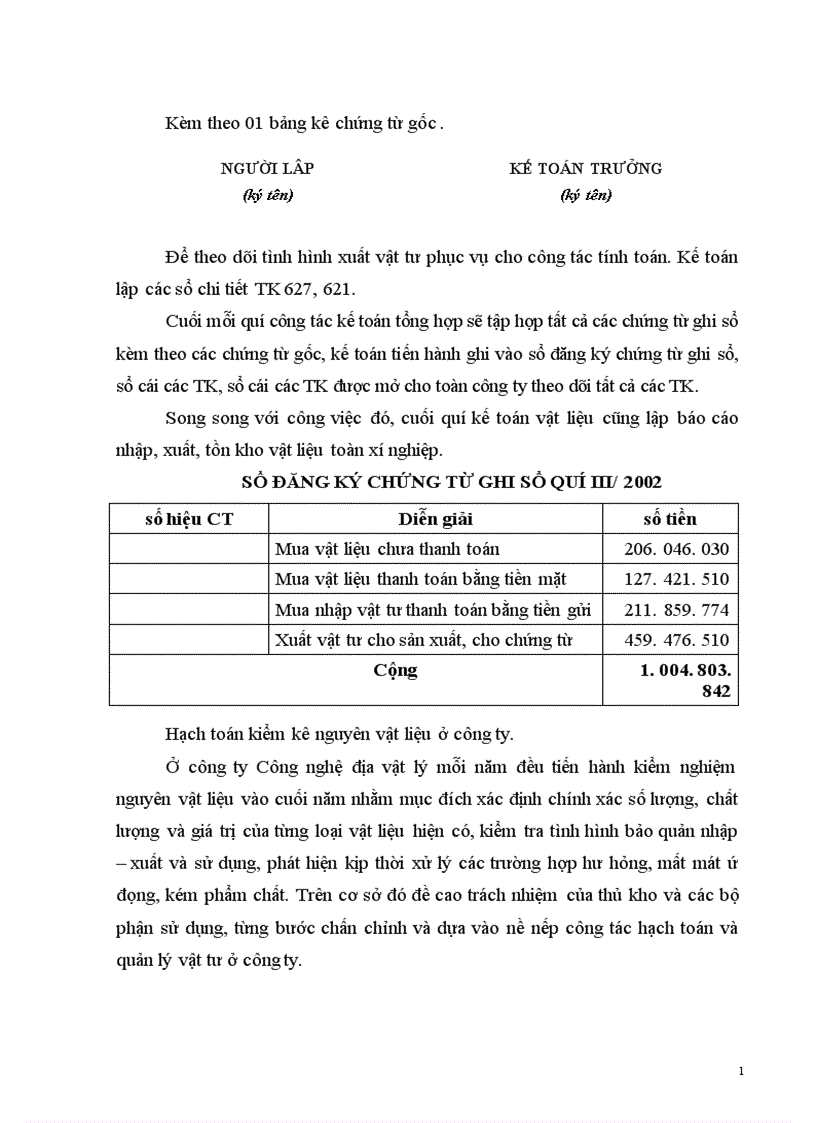 image for page Hoàn thiện công tác tổ chức kế toán chi phí về nguyên vật liệu công cụ dụng cụ tại Công ty Công nghệ Địa vật lý
