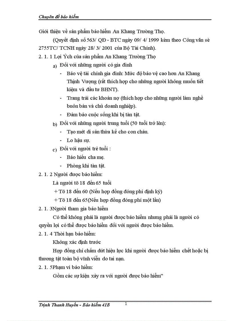 image for page Một số biện pháp nhằm đẩy mạnh công tác khai thác sản phẩm bảo hiểm An Khang Trường Thọ của Bảo Việt Nhân Thọ Hà Nội 1