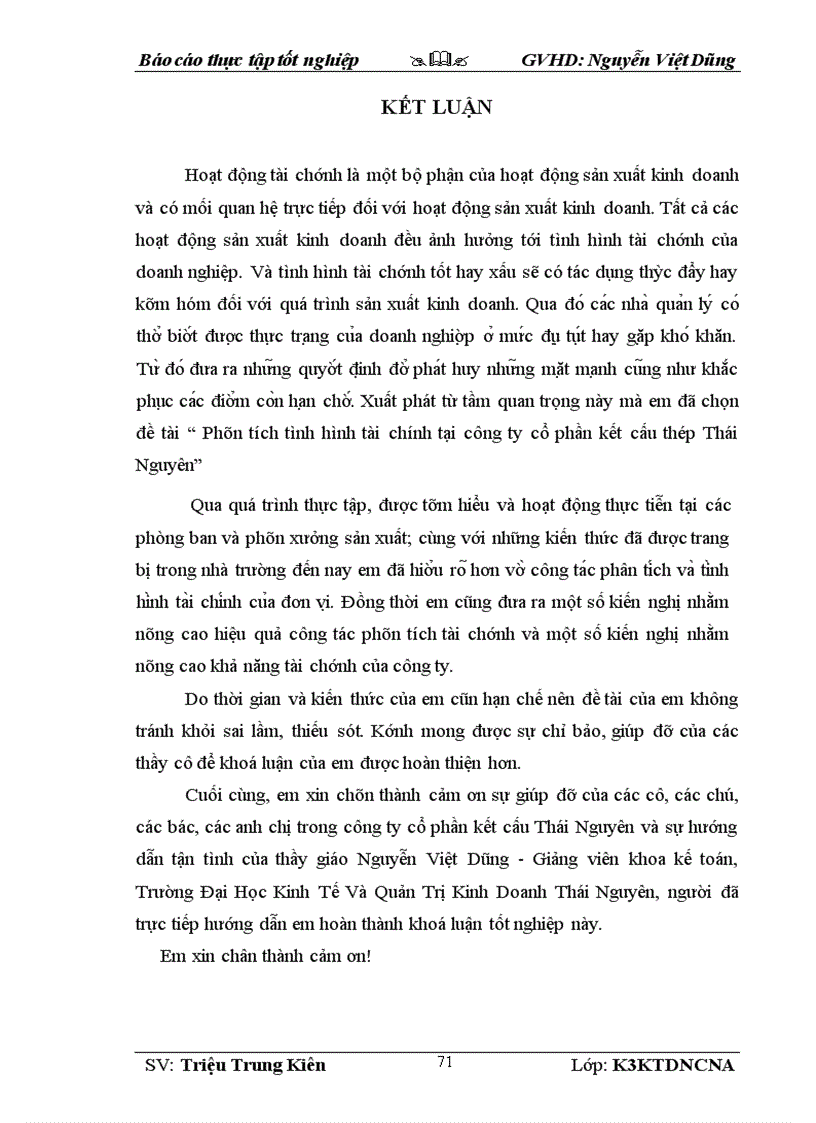 image for page Phân tích tình hình tài chính tại công ty cổ phần kết cấu thép Thái Nguyên
