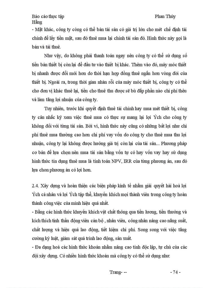 image for page Một số biện pháp nhằm nâng cao hiệu quả sử dụng vốn tại Công ty Xây dựng số 3 Hà Nôi 1