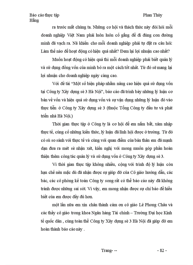 image for page Một số biện pháp nhằm nâng cao hiệu quả sử dụng vốn tại Công ty Xây dựng số 3 Hà Nôi 1
