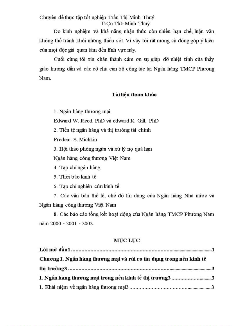 image for page Một số giải pháp hạn chế rủi ro tín dụng ở Ngân hàng TMCP Phương Nam 1