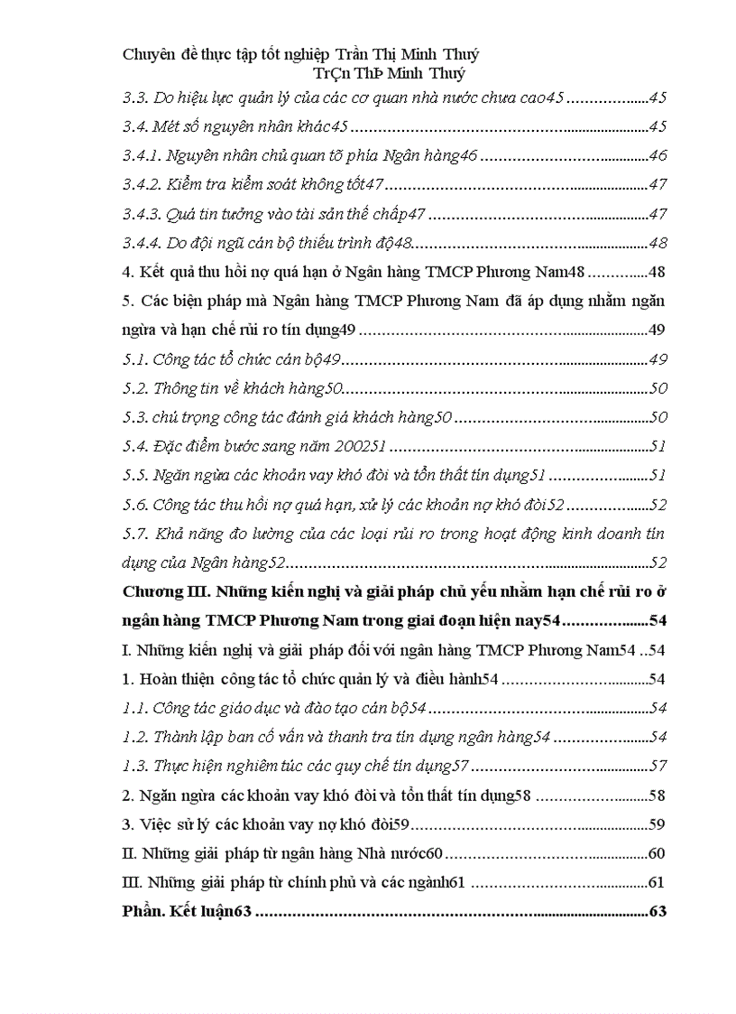 image for page Một số giải pháp hạn chế rủi ro tín dụng ở Ngân hàng TMCP Phương Nam 1