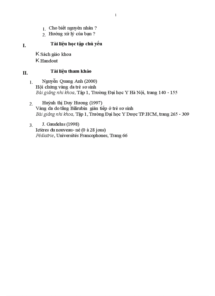 image for page Vàng da do tăng Bilirubin gián tiếp ở trẻ sơ sinh