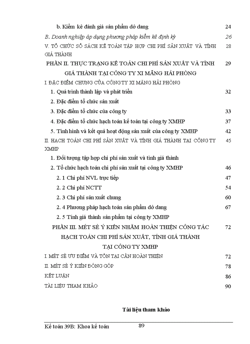 image for page Hoàn thiện hạch toán chi phí sản xuất và tính giá thành sản phẩm tại công ty xi măng Hải Phòng 1