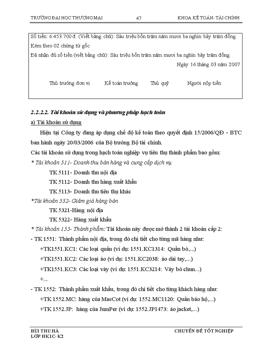 image for page Hoàn thiện kế toán nghiệp vụ tiêu thụ thành phẩm tại Công ty SX DVXK Nguyễn Hoàng trong điều kiện vận dụng chuẩn mực kế toán số 14