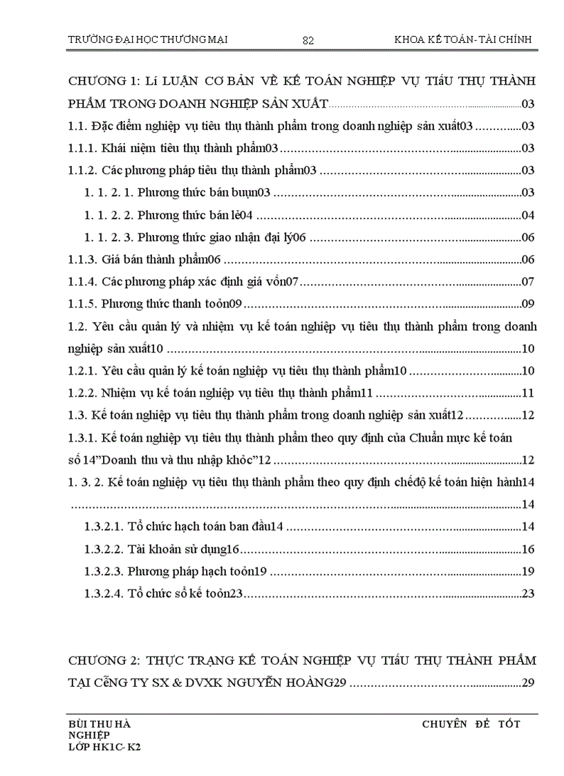 image for page Hoàn thiện kế toán nghiệp vụ tiêu thụ thành phẩm tại Công ty SX DVXK Nguyễn Hoàng trong điều kiện vận dụng chuẩn mực kế toán số 14