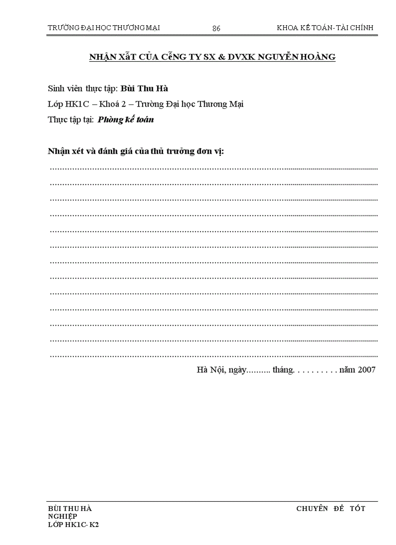 image for page Hoàn thiện kế toán nghiệp vụ tiêu thụ thành phẩm tại Công ty SX DVXK Nguyễn Hoàng trong điều kiện vận dụng chuẩn mực kế toán số 14