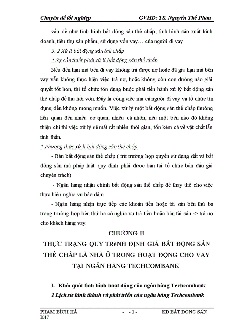image for page Quy trình định giá bất động sản thế chấp là nhà ở tại Techcombank 1
