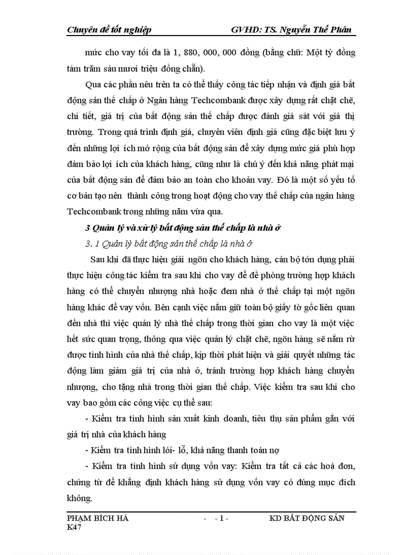 image for page Quy trình định giá bất động sản thế chấp là nhà ở tại Techcombank 1