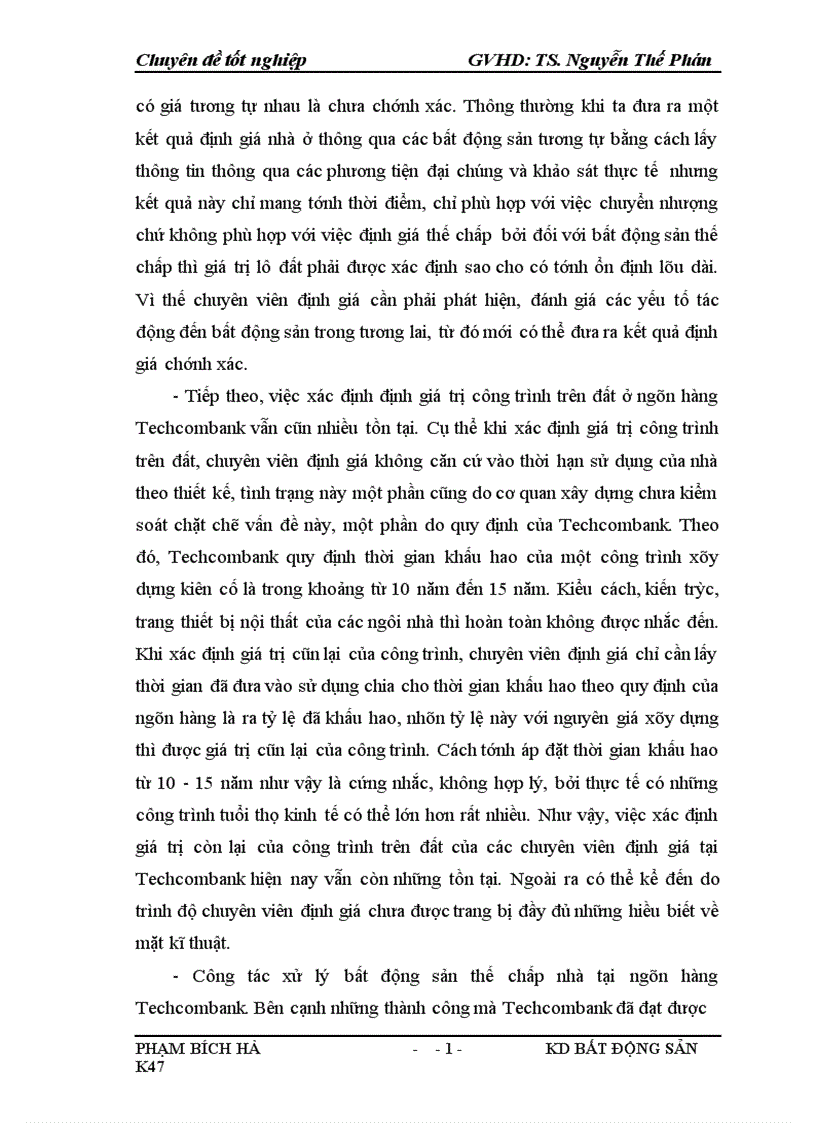 image for page Quy trình định giá bất động sản thế chấp là nhà ở tại Techcombank 1
