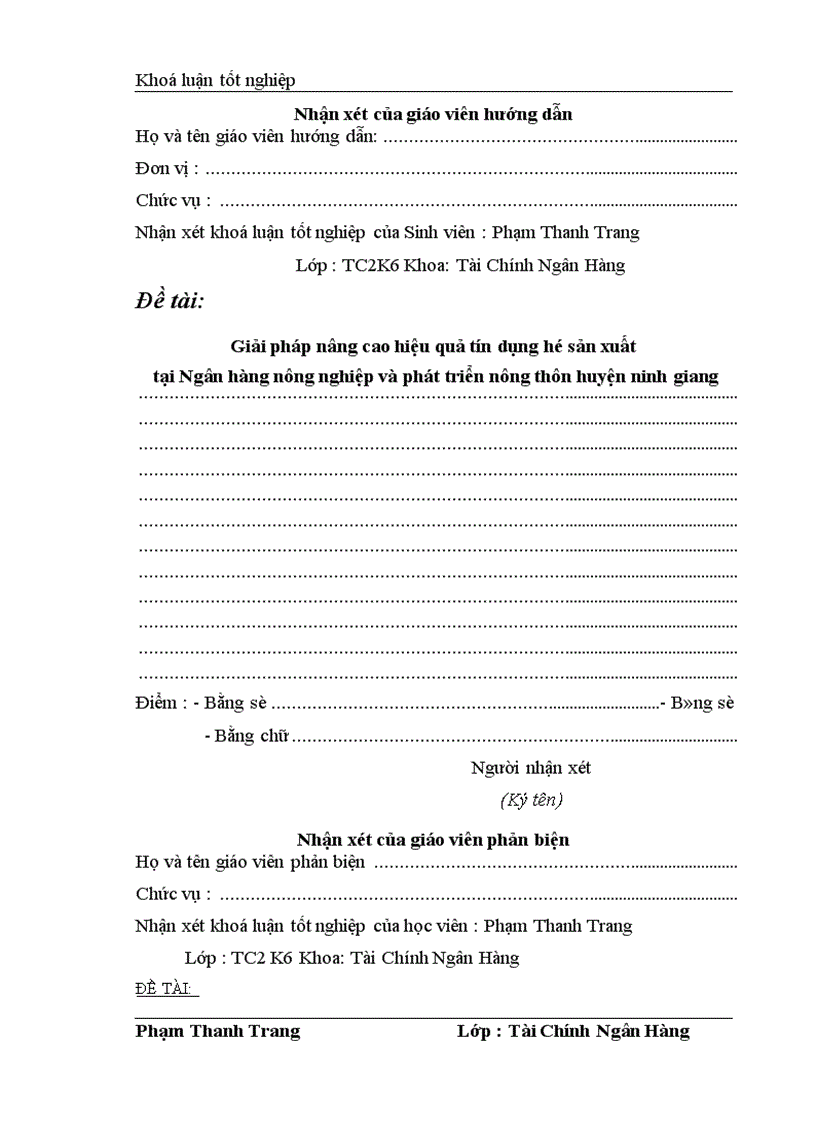 image for page Giải pháp nâng cao hiệu quả Tín dụng đối với hộ sản xuất tại Ngân hàng nông nghiệp phát triển nông thôn huyện Ninh Giang 1