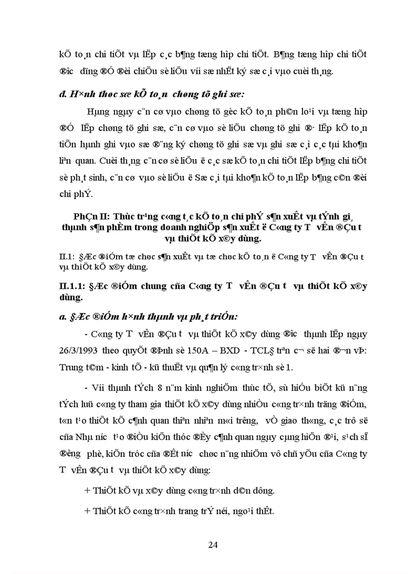 image for page Tổ chức tập hợp chi phí sản xuất và tính giá thành sản phẩm tại Công ty Tư vấn đầu tư và thiết kế xây dựng 1