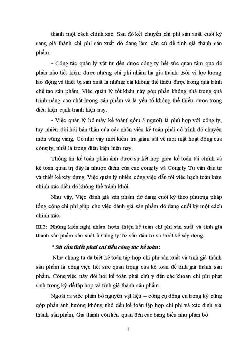 image for page Tổ chức tập hợp chi phí sản xuất và tính giá thành sản phẩm tại Công ty Tư vấn đầu tư và thiết kế xây dựng 1