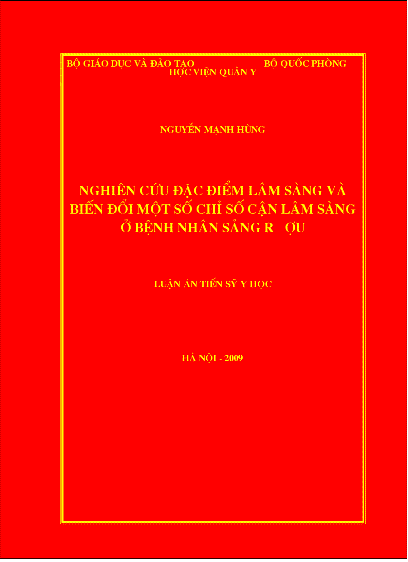 image for page Nghiên cứu đặc điểm lâm sàng và biến đổi một số chỉ số cận lâm sàng ở bệnh nhân sảng rượu 1
