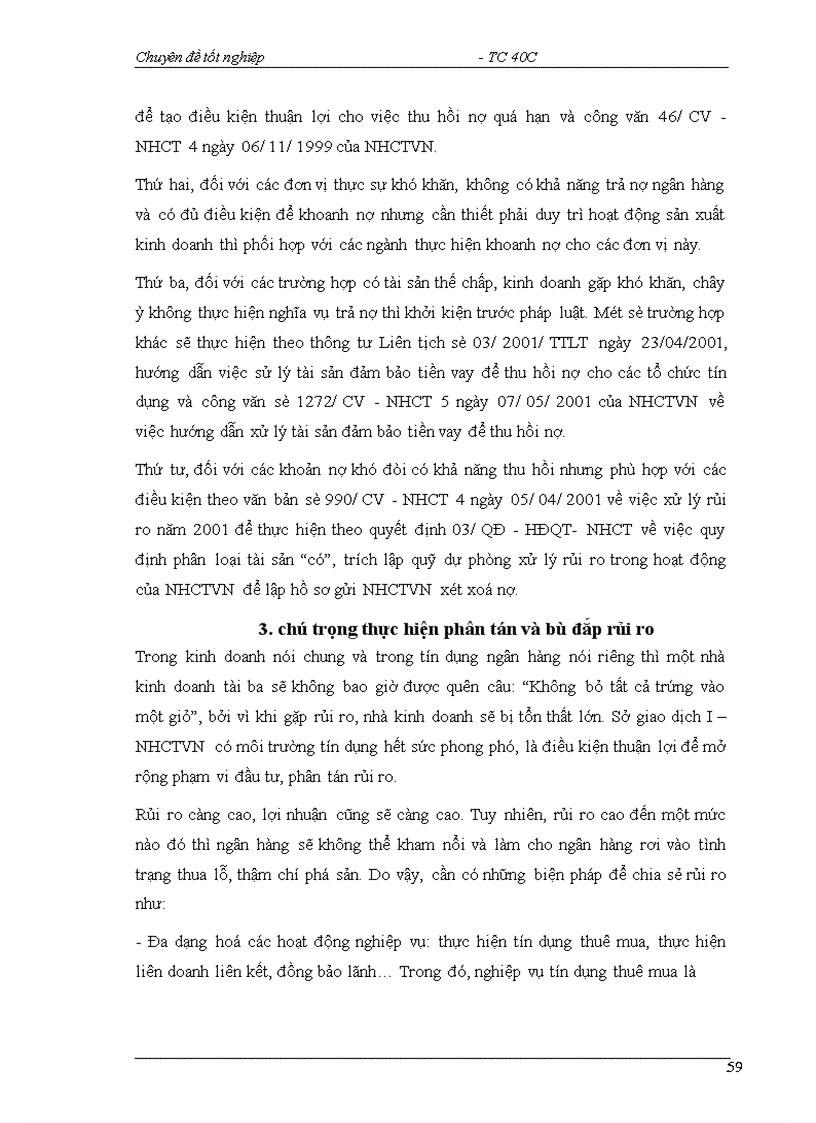 image for page Một số giải pháp nhằm hạn chế rủi ro tín dụng tại Sở giao dịch I NHCTVN 1
