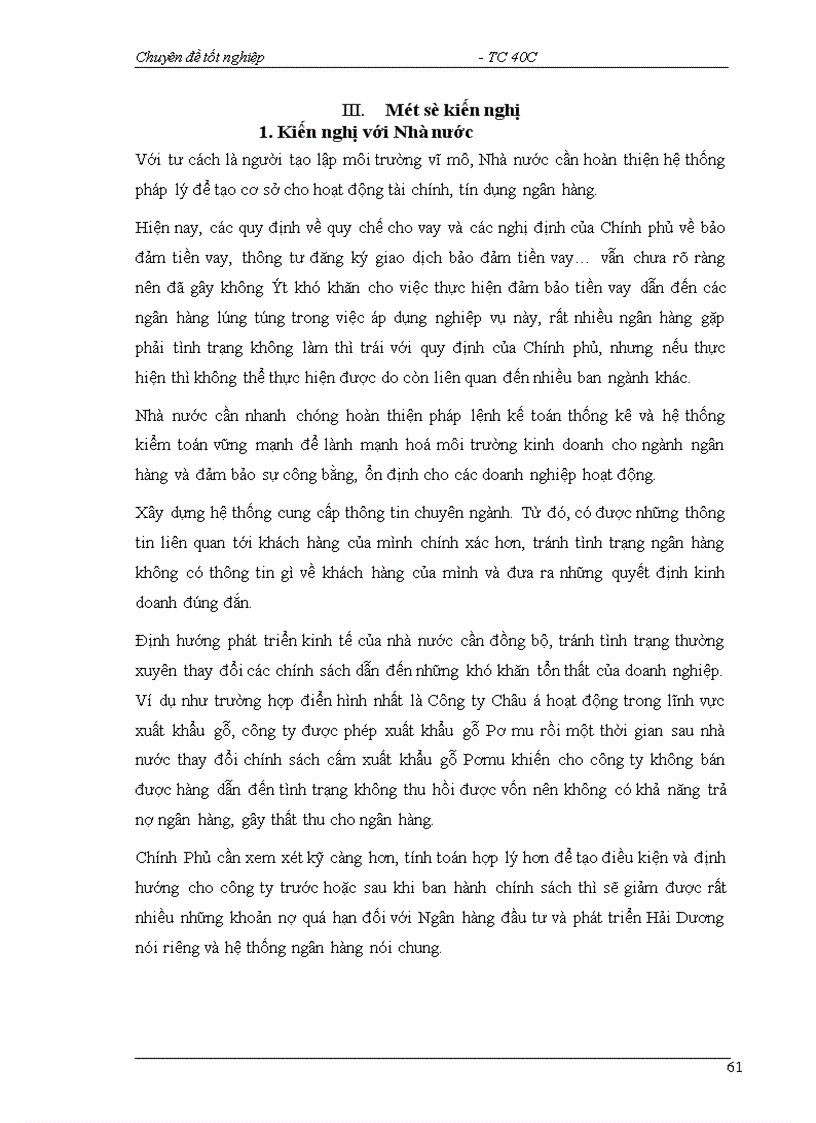 image for page Một số giải pháp nhằm hạn chế rủi ro tín dụng tại Sở giao dịch I NHCTVN 1