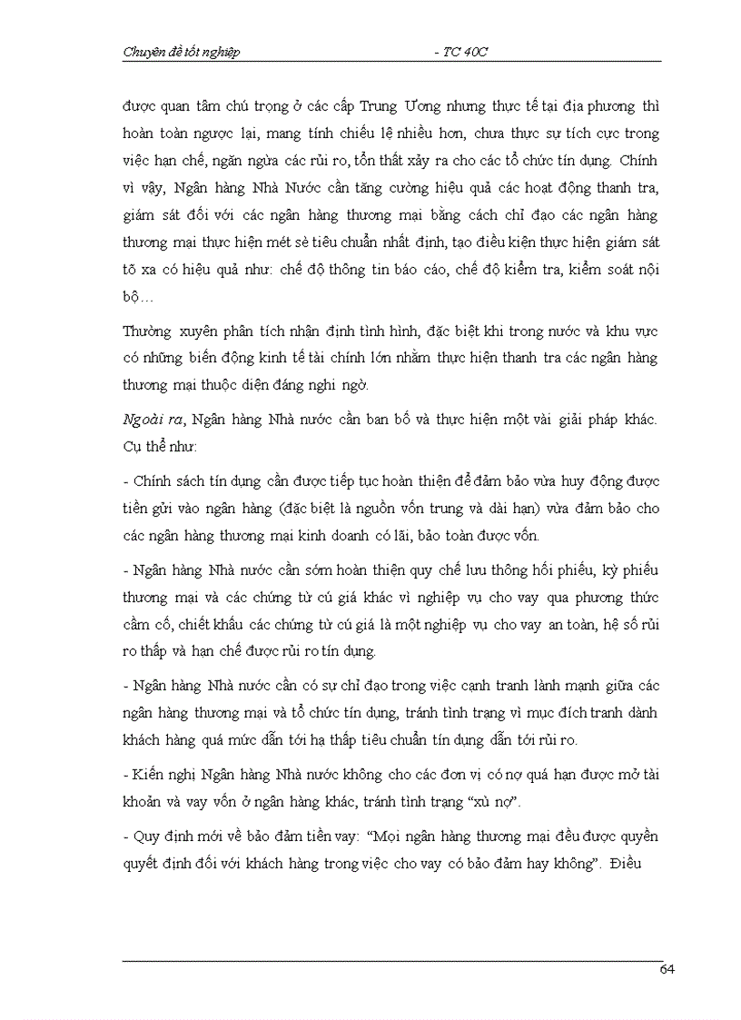 image for page Một số giải pháp nhằm hạn chế rủi ro tín dụng tại Sở giao dịch I NHCTVN 1