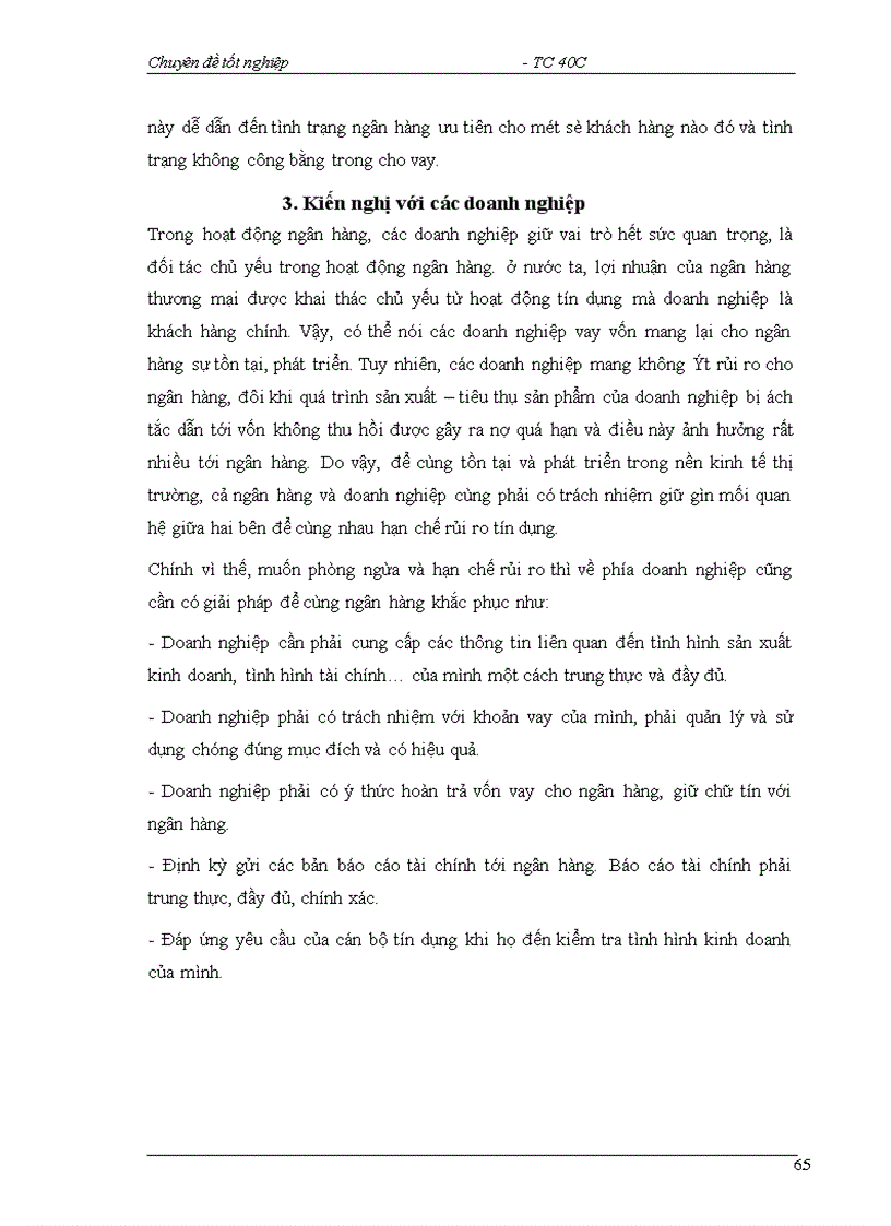 image for page Một số giải pháp nhằm hạn chế rủi ro tín dụng tại Sở giao dịch I NHCTVN 1