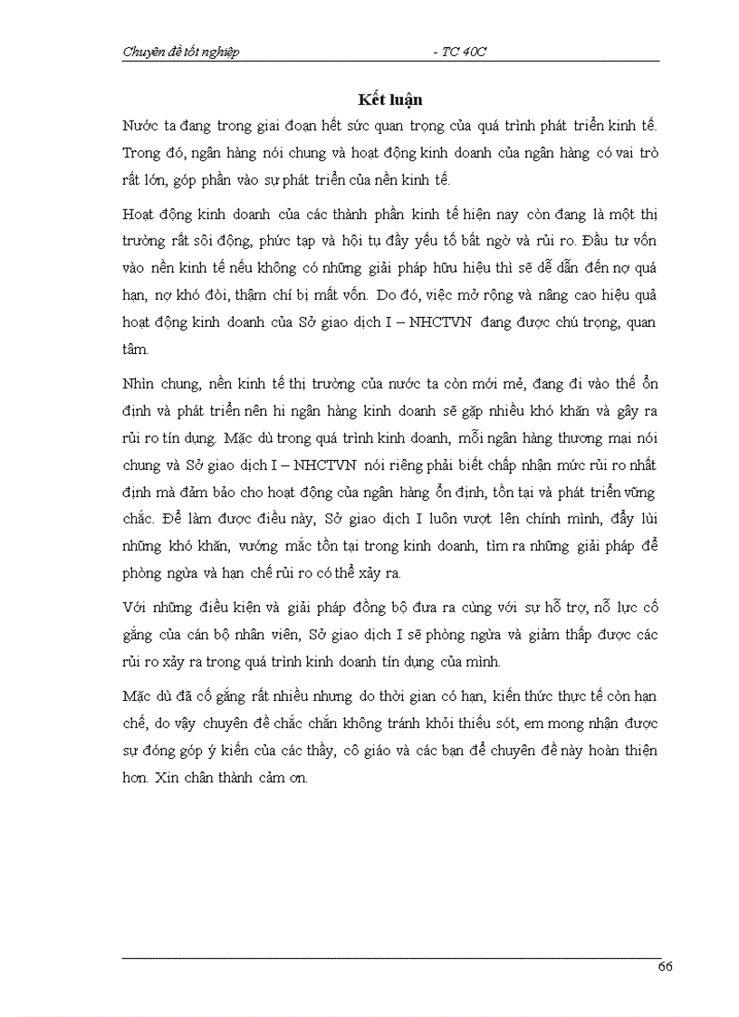 image for page Một số giải pháp nhằm hạn chế rủi ro tín dụng tại Sở giao dịch I NHCTVN 1