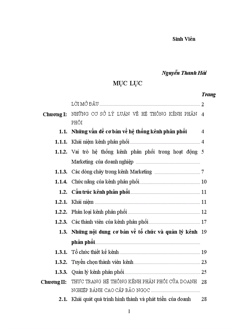 image for page Những giải pháp hoàn thiện hệ thống kênh phân phối sản phẩm của doanh nghiệp bánh cao cấp Bảo Ngọc 1