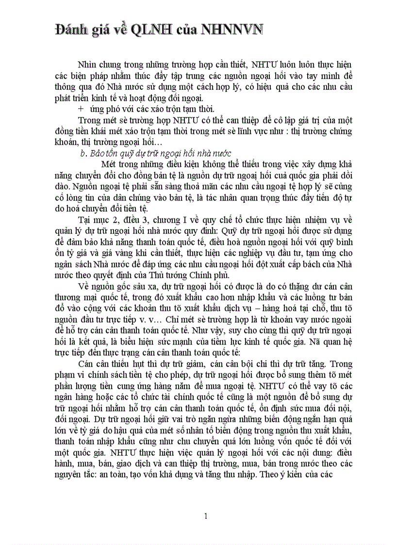 image for page Đánh giá về hoạt động quản lý ngoại hối của NHNN Việt nam thời gian qua và những kiến nghị 1