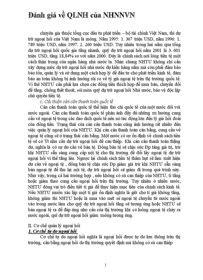 image for page Đánh giá về hoạt động quản lý ngoại hối của NHNN Việt nam thời gian qua và những kiến nghị 1