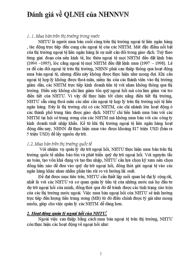 image for page Đánh giá về hoạt động quản lý ngoại hối của NHNN Việt nam thời gian qua và những kiến nghị 1
