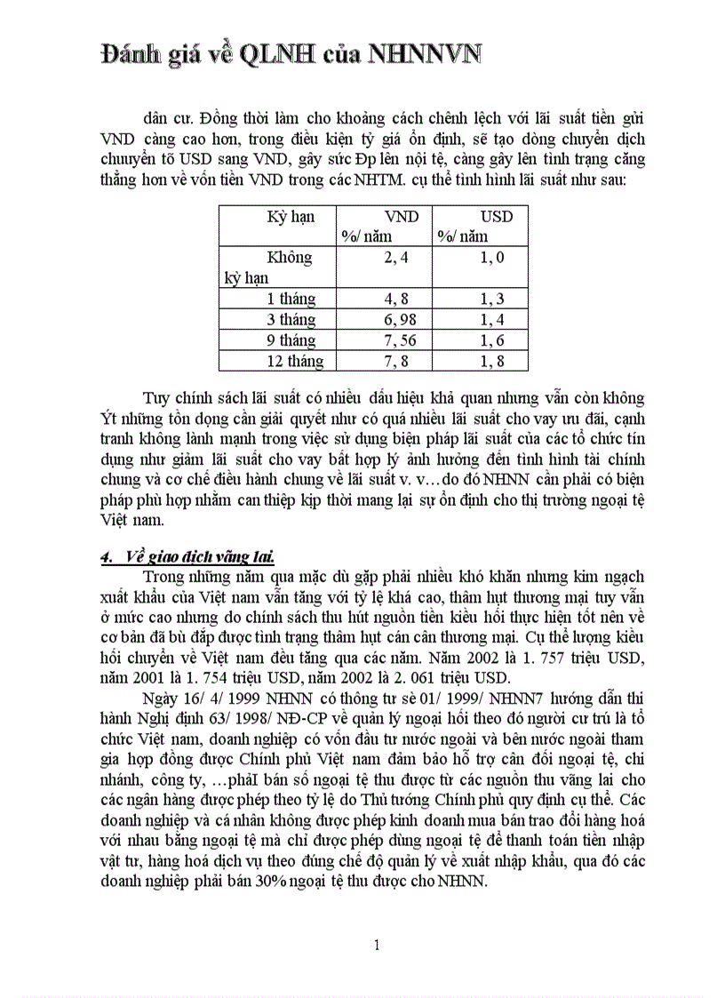 image for page Đánh giá về hoạt động quản lý ngoại hối của NHNN Việt nam thời gian qua và những kiến nghị 1
