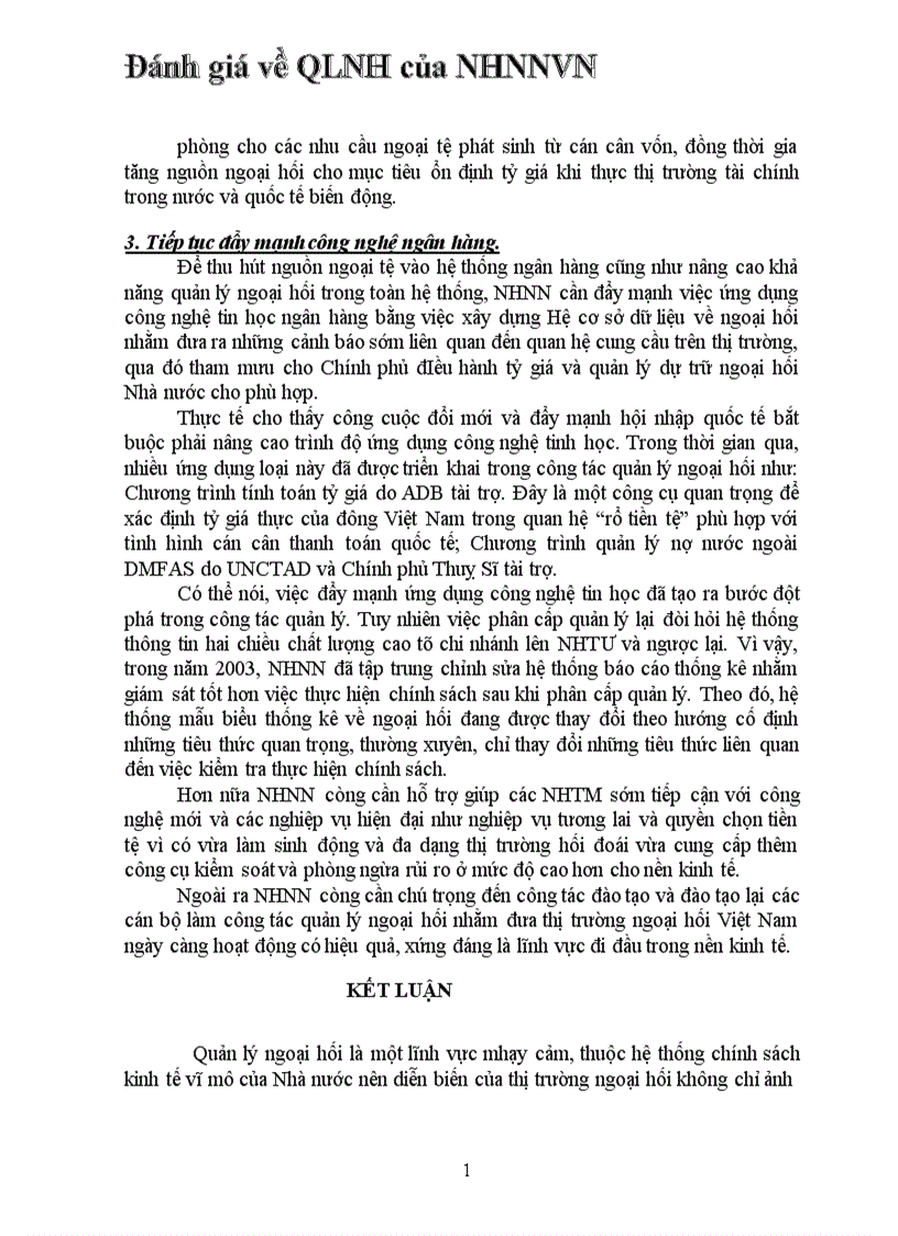 image for page Đánh giá về hoạt động quản lý ngoại hối của NHNN Việt nam thời gian qua và những kiến nghị 1