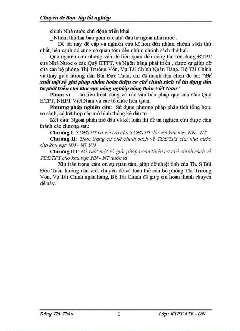 image for page Đề xuất một số giải pháp nhằm hoàn thiện cơ chế chính sách về tín dụng đầu tư phát triển cho khu vực nông nghiệp nông thôn Việt Nam