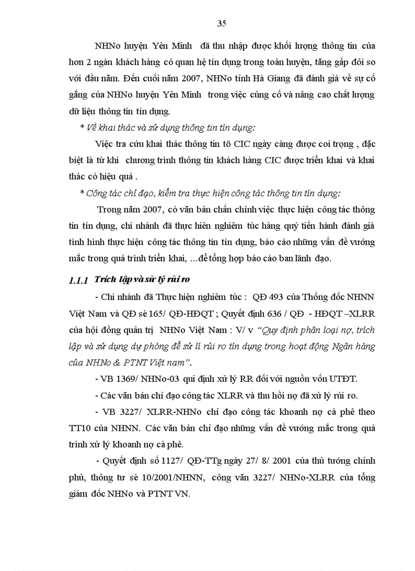 image for page Một số giải pháp nhằm hạn chế rủi ro trong hoạt động tín dụng tại Ngân hàng Nông nghiệp và Phát triển Nông thôn huyện Yên Minh Tỉnh Hà Giang 1