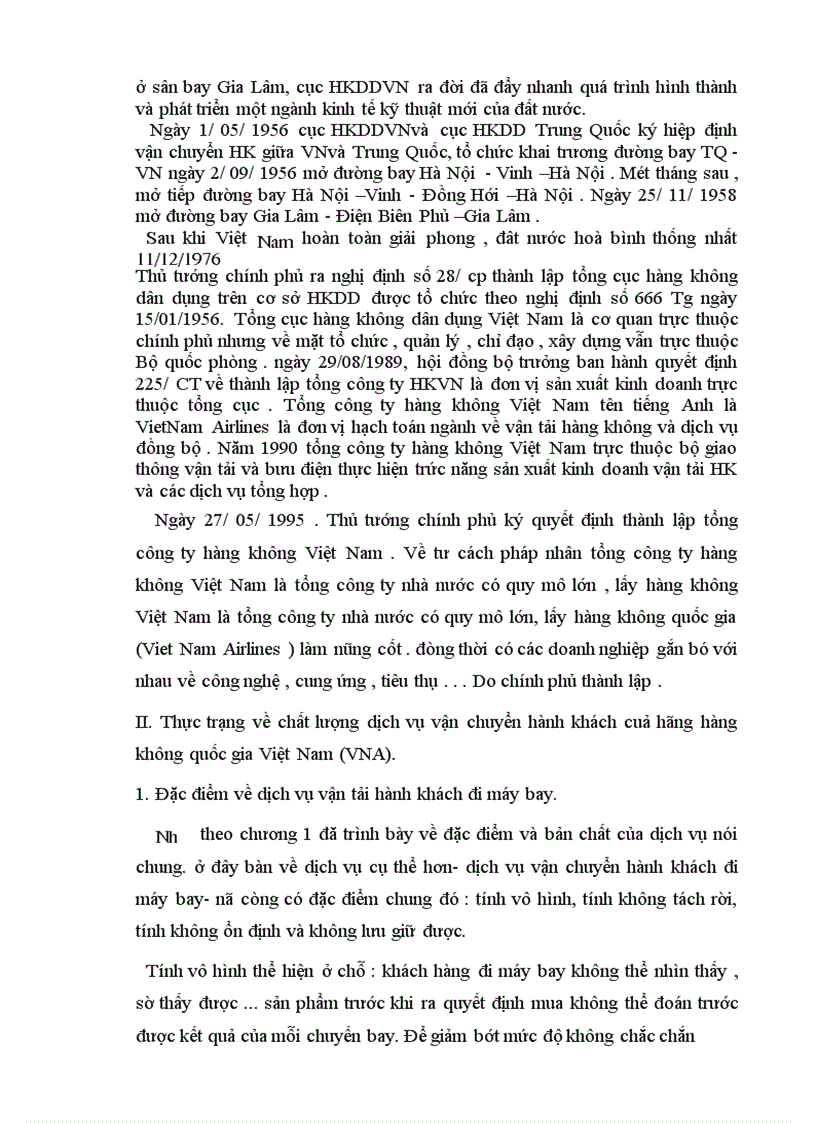 image for page Nâng cao chất lượng dịch vụ vận chuyển hành khách cho hãng Hàng không quốc gia Việt Nam VNA