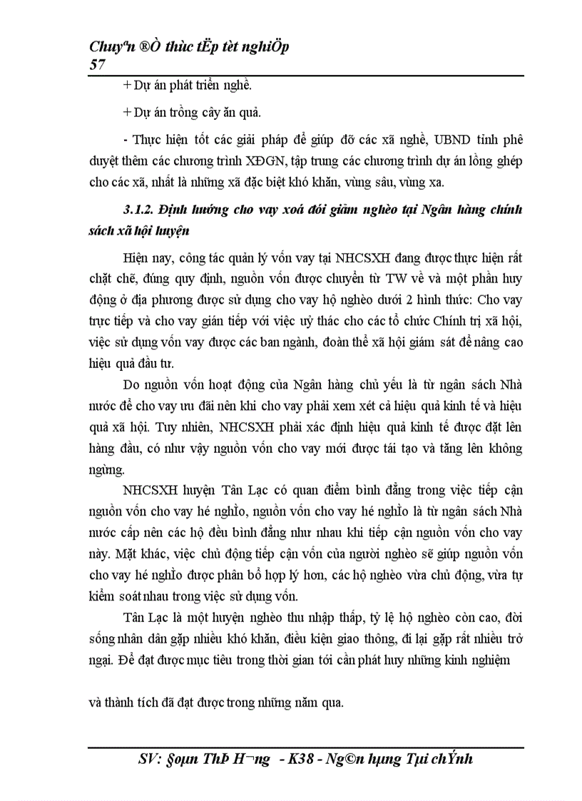 image for page Giải pháp nâng cao hiệu quả cho vay hộ nghèo tại Ngân hàng chính sách xã hội huyện Tân Lạc tỉnh Hoà Bình