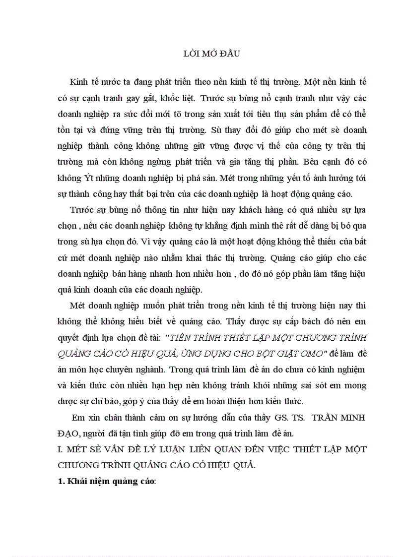 image for page tiến trình thiết lập một chương trình quảng cáo có hiệu quả ứng dụng cho bột giặt omo 1
