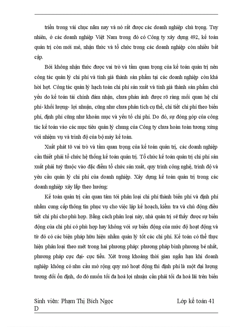 image for page Hoàn thiện hạch toán chi phí sản xuất tính giá thành sản phẩm và phương hướng nâng cao hiệu quả kinh doanh tại Công ty xây dựng 492 1