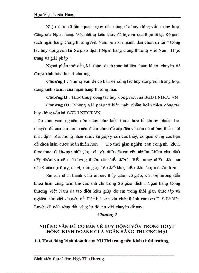 image for page Công tác huy động vốn tại Sở giao dịch I Ngân hàng Công thương Việt Nam Thực trạng và giải pháp 1