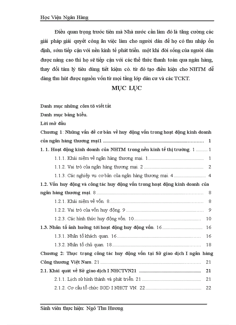 image for page Công tác huy động vốn tại Sở giao dịch I Ngân hàng Công thương Việt Nam Thực trạng và giải pháp 1