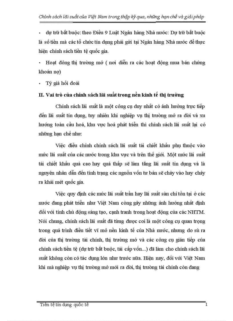 image for page Chính sách lãi suất của Việt Nam trong thập kỷ qua những hạn chế và giải pháp 1