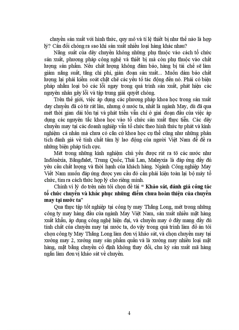 image for page Khảo sát đánh giá công tác tổ chức chuyền và khắc phục những điểm chưa hoàn thiện của chuyền may tại nước ta