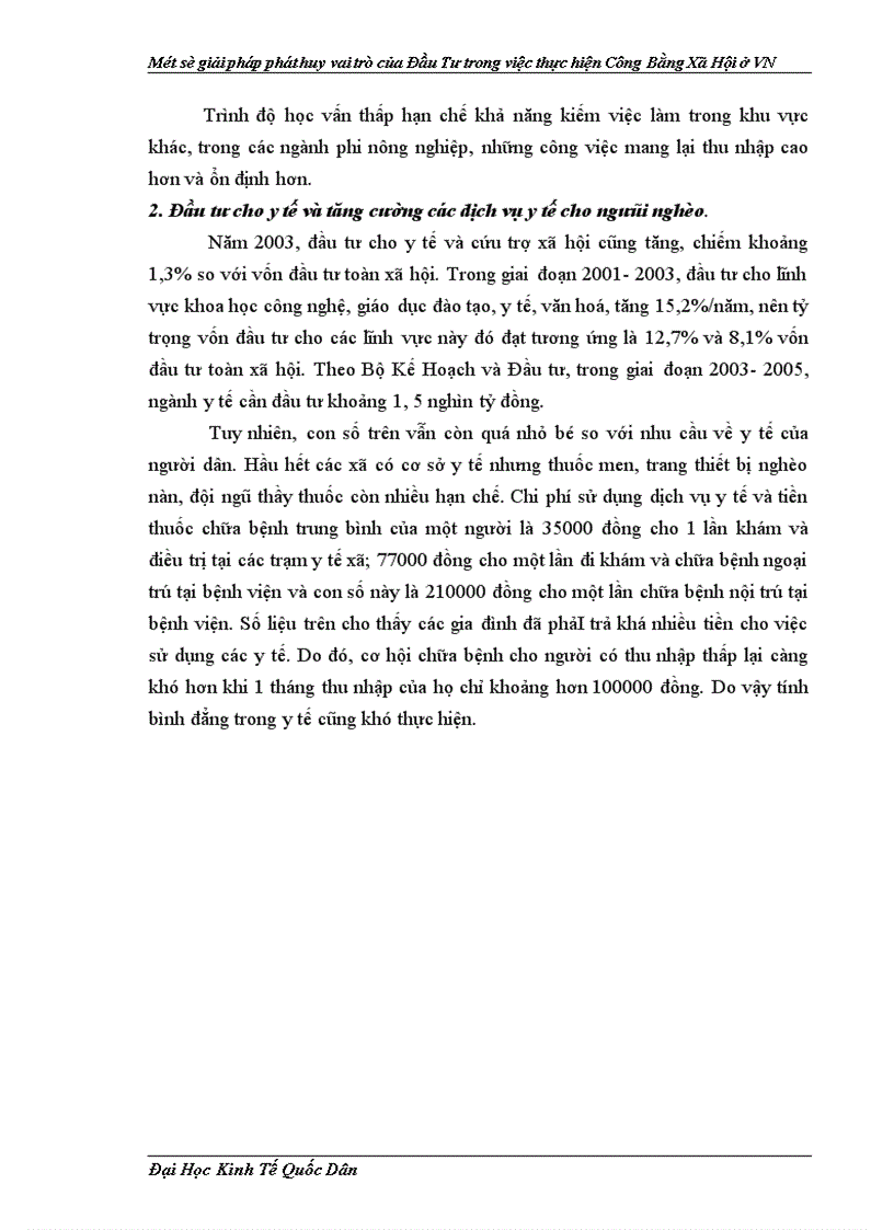 image for page Một số giải pháp phát huy vai trò của đầu tư trong việc thực hiện công bằng xã hội ở Việt Nam 1