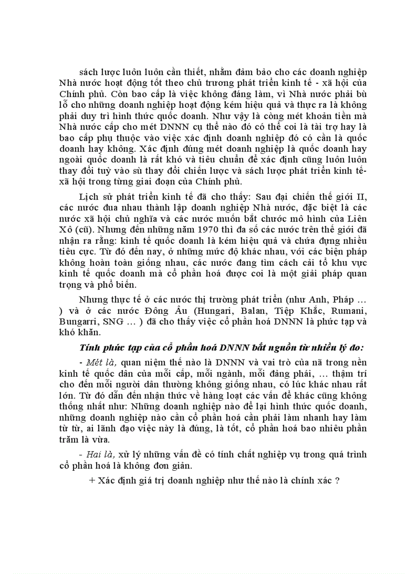 image for page Cơ sở khoa học và kinh nghiệm cổ phần hoá doanh nghiệp Nhà nước