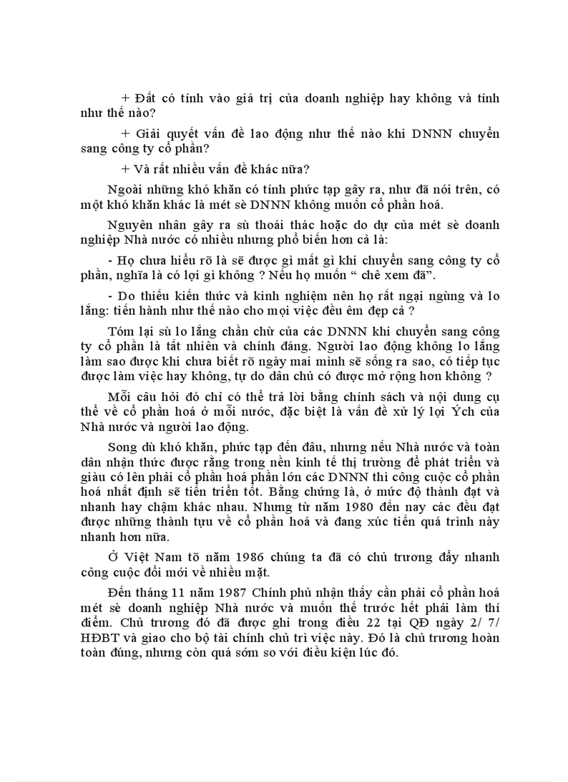 image for page Cơ sở khoa học và kinh nghiệm cổ phần hoá doanh nghiệp Nhà nước