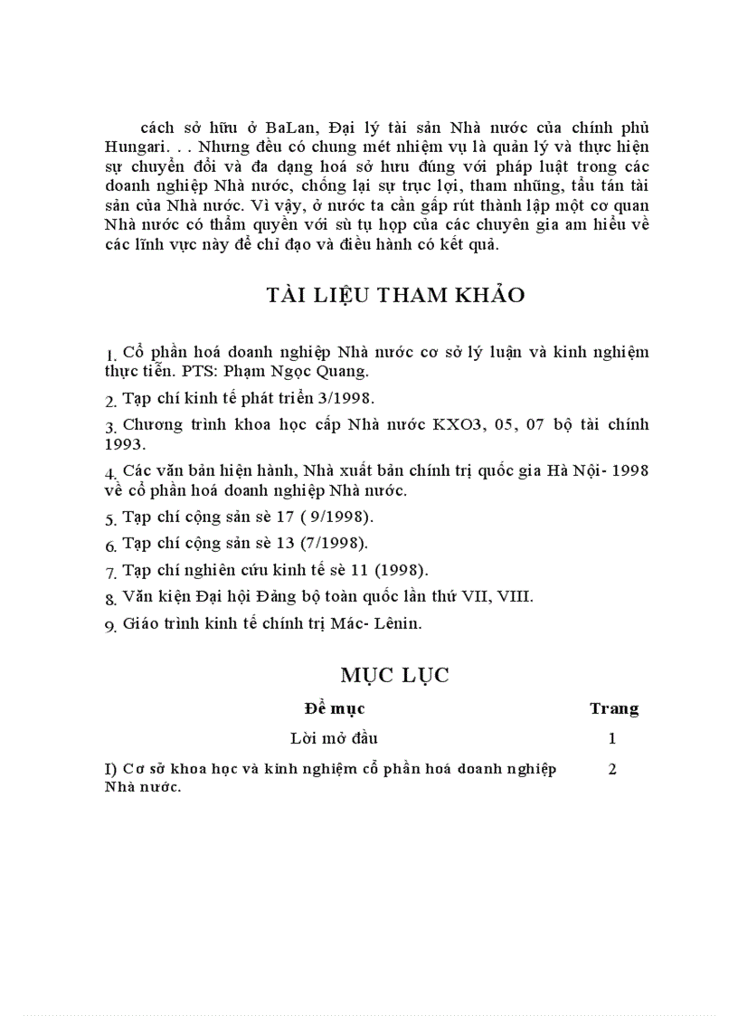 image for page Cơ sở khoa học và kinh nghiệm cổ phần hoá doanh nghiệp Nhà nước