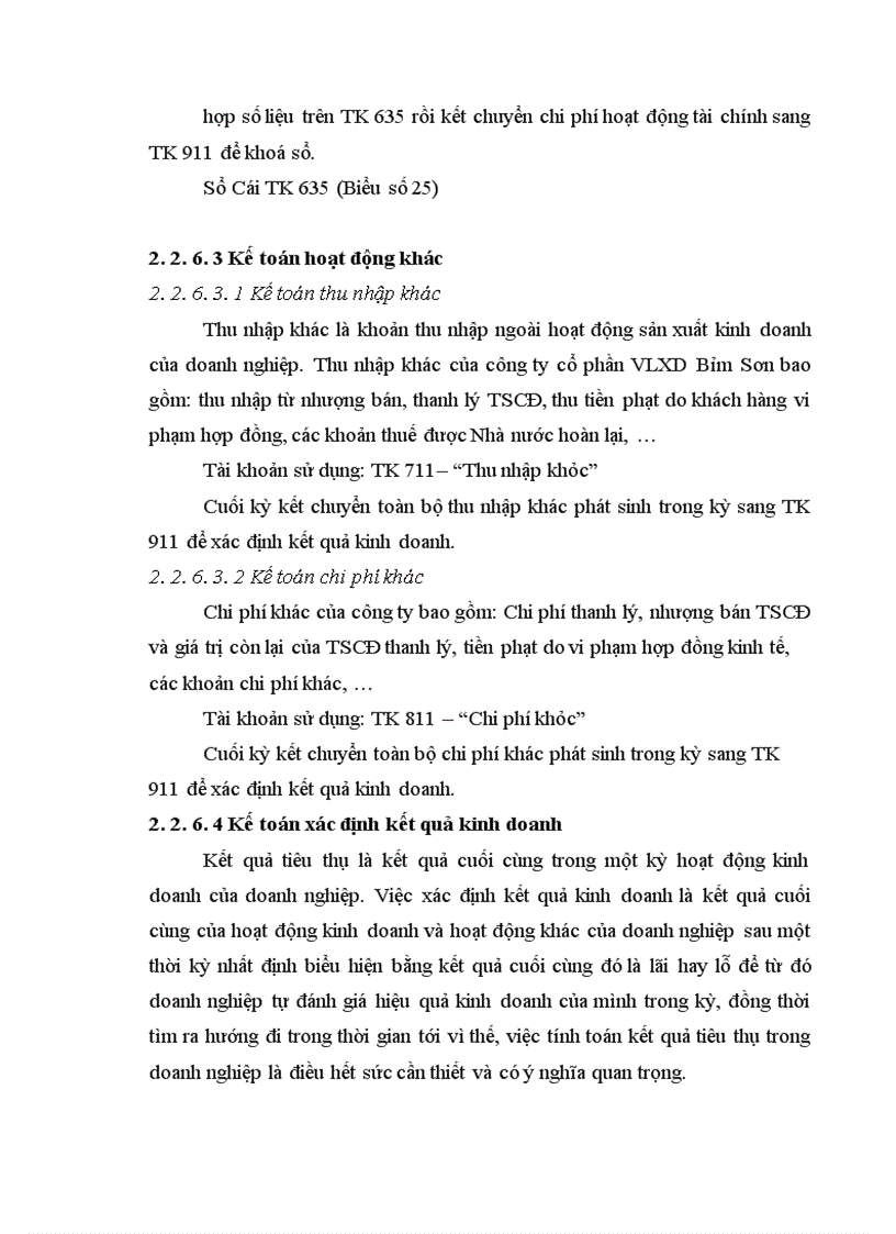 image for page Kế toán tiêu thụ và xác định kết quả kinh doanh tại Công ty cổ phần Vật Liệu Xây Dựng Bỉm Sơn