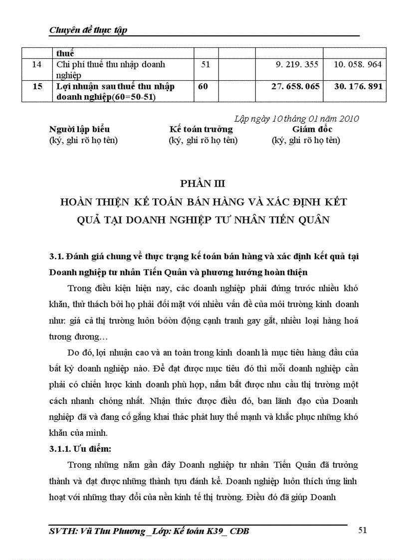 image for page Hoàn thiện kế toán bán hàng và xác định kết quả tại Doanh nghiệp tư nhân Tiến Quân 1