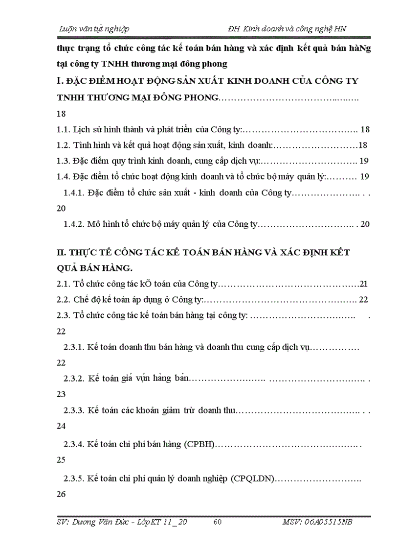 image for page Kế toán bán hàng và xác định kết quả bán hàng tại Công ty TNHH thương mại Đông Phong