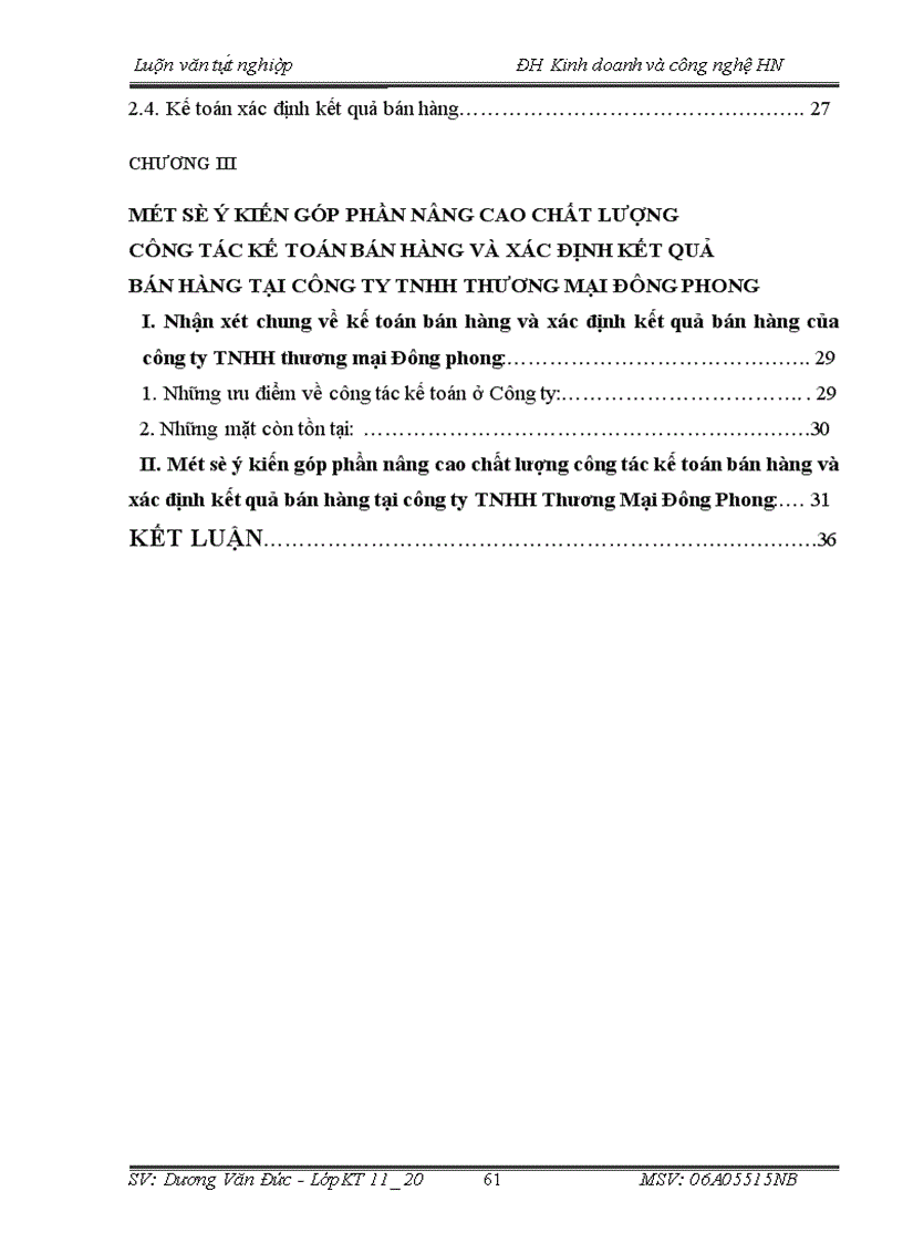 image for page Kế toán bán hàng và xác định kết quả bán hàng tại Công ty TNHH thương mại Đông Phong