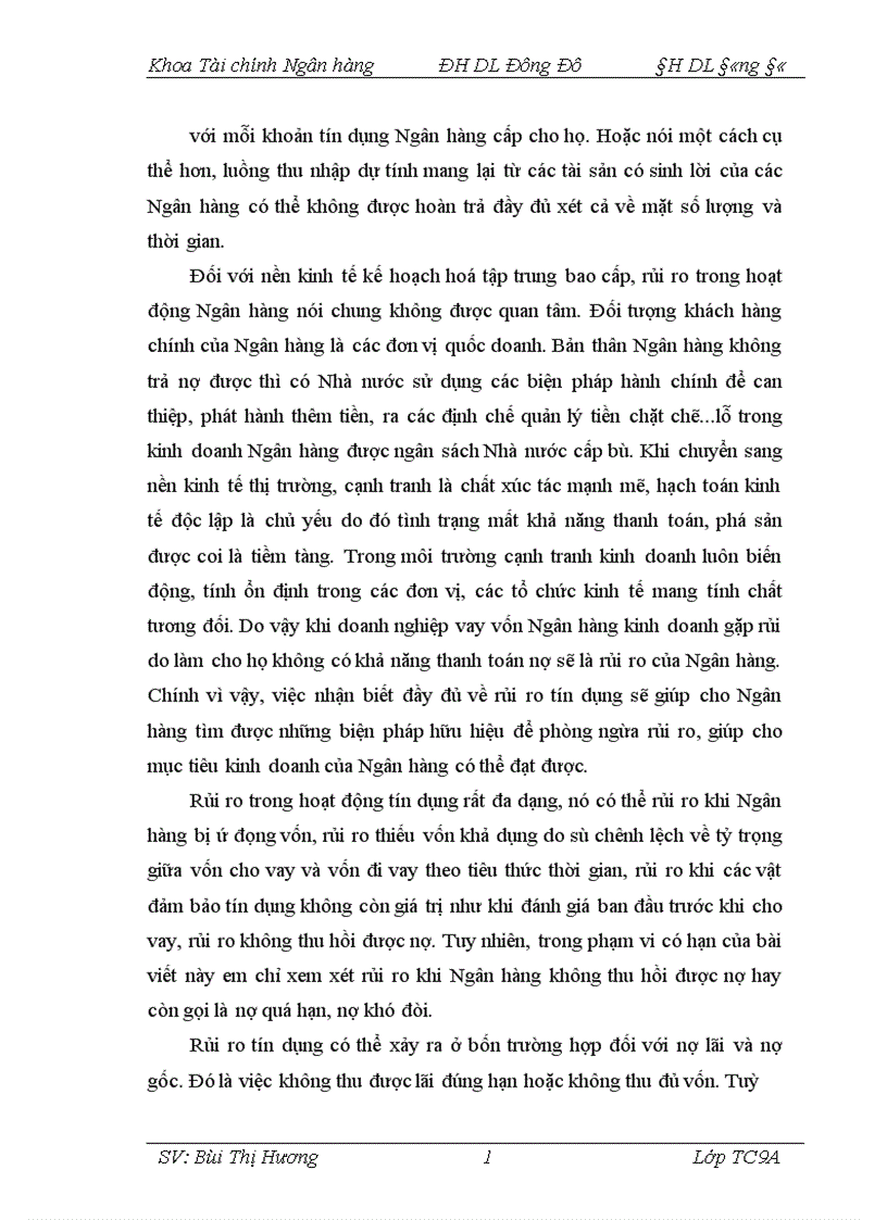 image for page Giải pháp phòng ngừa hạn chế rủi ro trong hoạt động tín dụng tại Chi nhánh Ngân hàng Nông nghiệp và Phát triển nông thôn Láng Hạ 1