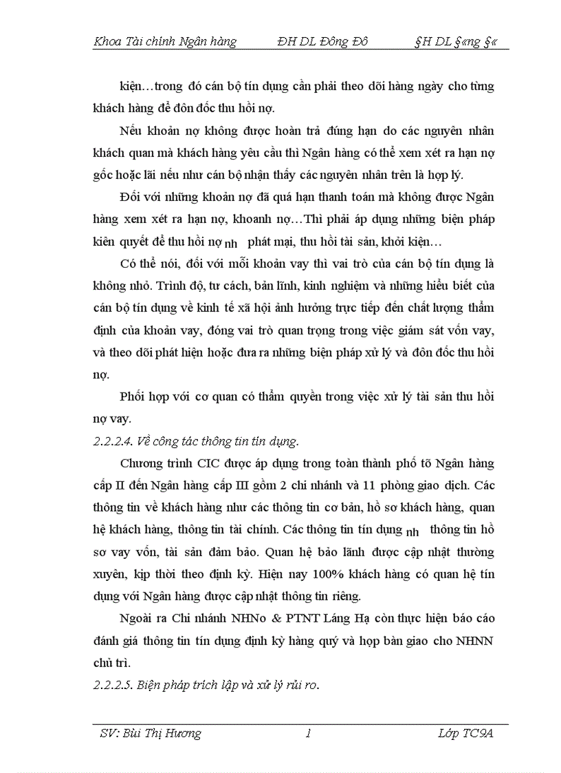 image for page Giải pháp phòng ngừa hạn chế rủi ro trong hoạt động tín dụng tại Chi nhánh Ngân hàng Nông nghiệp và Phát triển nông thôn Láng Hạ 1